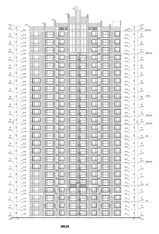 [北京]高层新古典主义塔式住宅及英式别墅（300多页PDF）-高层新古典主义塔式住宅及英式别墅建筑立面图