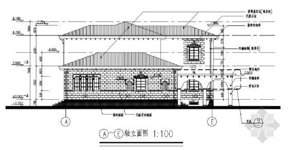 上海某二层高档别墅（D型）建筑施工图-2