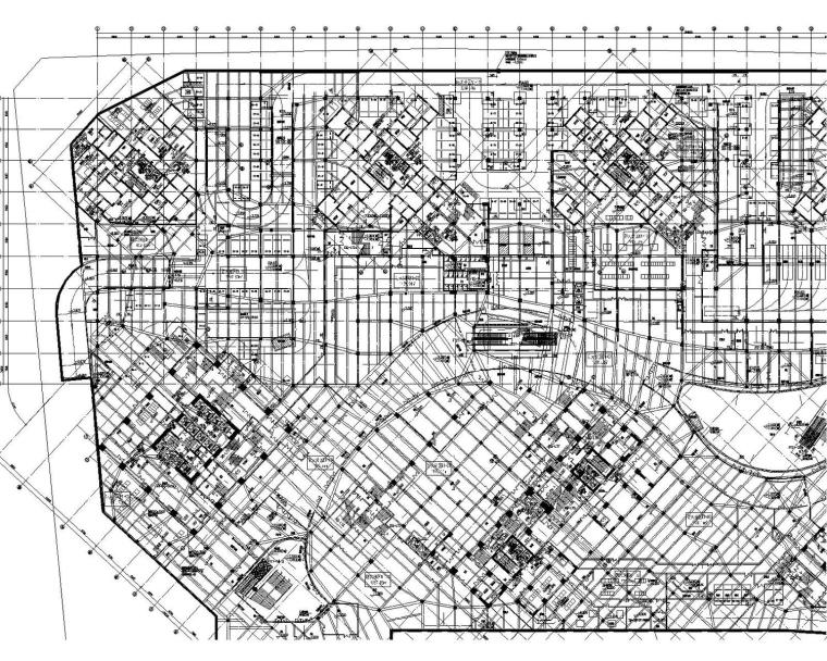 [深圳]8栋超高层商务中心给排水消防全套施工图177张（含泵房）-地下一层自喷平面.jpg