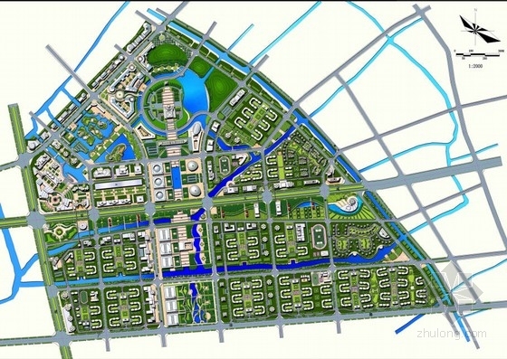 城市水网资料下载-[广东]城市中心区域概念性规划设计方案