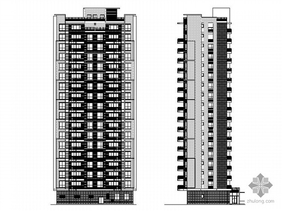 民用住宅建筑施工图设计资料下载-某十八层住宅建筑施工图