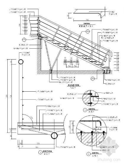 钢管落地施工楼梯资料下载-钢管楼梯详图Ⅰ