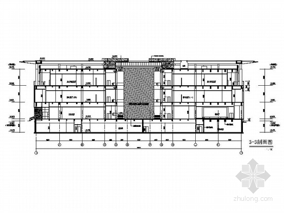 [山西]三层市级圆形平面博物馆建筑施工图（图纸精细 值得参考）-三层市级圆形平面博物馆建筑剖面图 