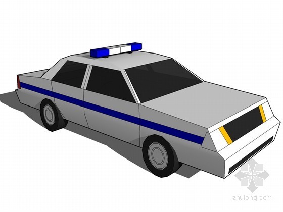 SketchUp模型汽车资料下载-警用汽车SketchUp模型下载