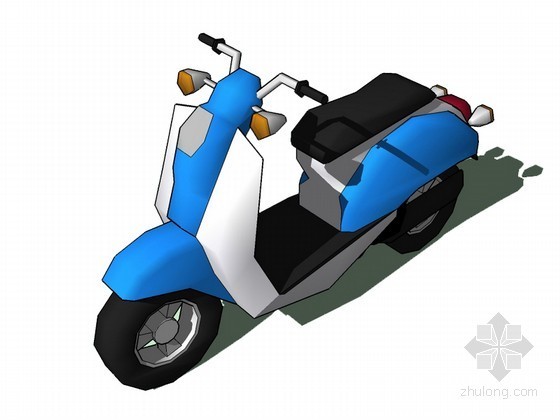 交通工具模型摩托车资料下载-轻巧摩托车SketchUp模型