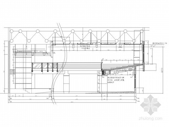 [浙江]多功能展厅空调通风系统设计施工图-多功能厅剖面图 