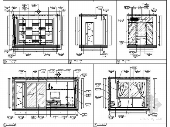 [河北]现代简约舒适的三居室家装施工图（含实景图）-现代简约舒适的三居室家装施工图（含实景图）立面图