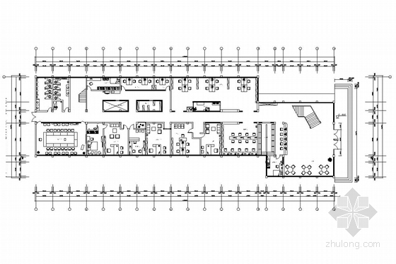 小户型办公室户型图资料下载-知名教育集团现代高档办公室装修施工图（含效果）