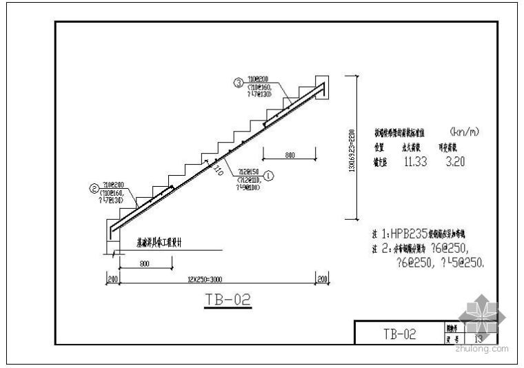 楼梯的构造设计资料下载-某标准设计楼梯节点构造详图