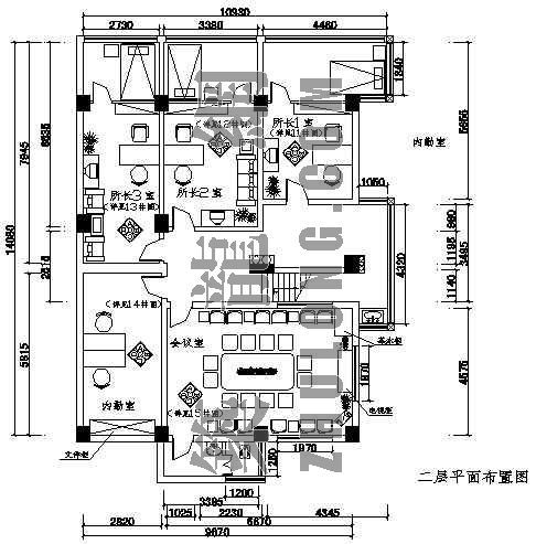 郑州办公室装饰装修资料下载-某办公室的装修图