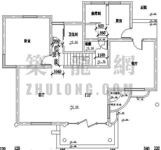 某豪华别墅图建筑、结构、给排水、电气施工图-4