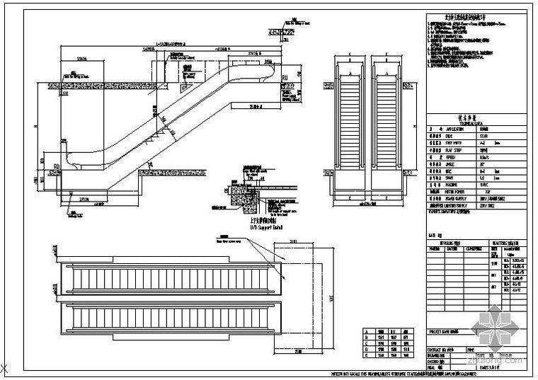 扶梯装修节点资料下载-某标准扶梯（STAR 35°并列）节点构造详图