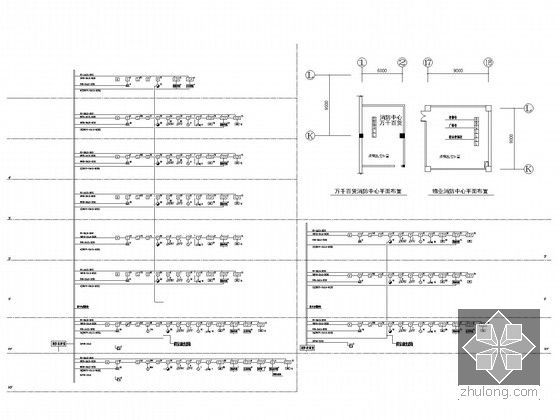 [西安]知名商业综合体强电系统施工图纸（配电全）-消防系统图