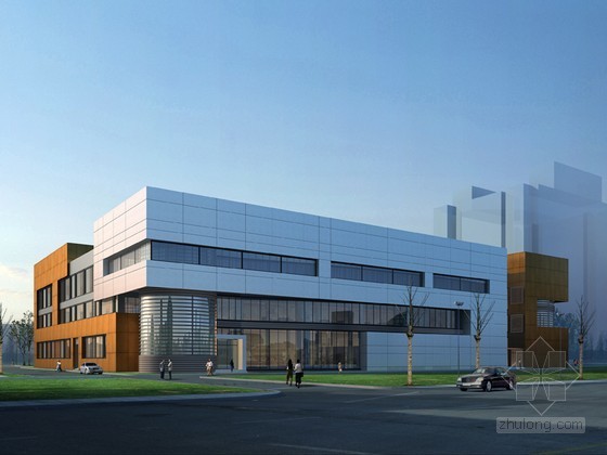 现代玻璃办公建筑资料下载-现代办公建筑psd分层素材下载