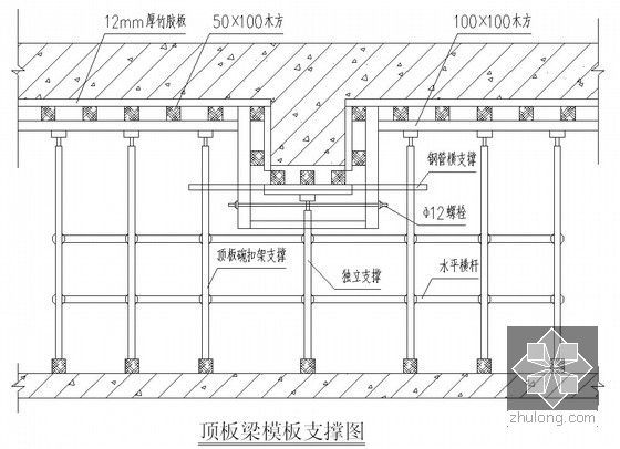 [深圳]框架结构中学扩建教学楼及艺体楼施工组织设计（233页）-梁模板安装