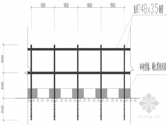 [广东]住宅小区基坑放坡开挖喷锚支护设计图纸（原创）-护栏大样图 