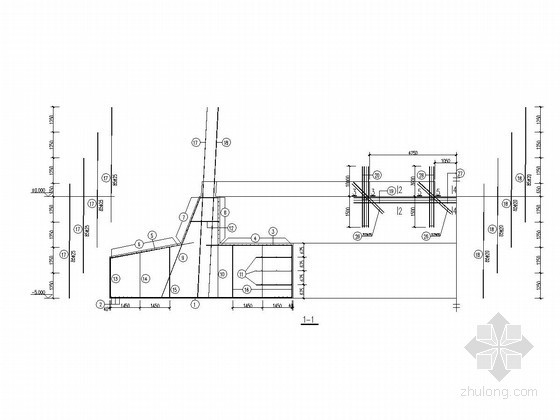 1米深钢筋基础详图资料下载-120米高烟囱基础设计详图