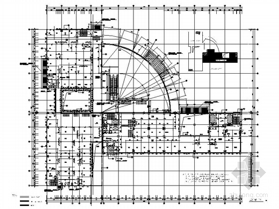 [安徽]高层市级框架结构医疗综合楼建筑施工图（知名设计院）-高层市级框架结构医疗综合楼建筑平面图