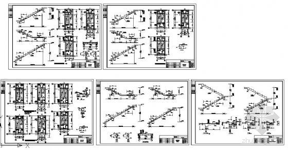 住宅楼梯设计课件资料下载-某职工住宅楼梯结构详图