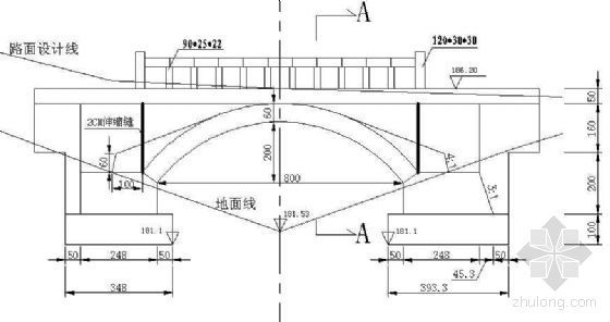 5米宽石拱桥施工图资料下载-某村8米石拱桥施工详图