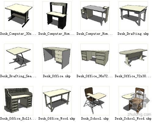 衣柜书桌设计尺寸图资料下载-书桌