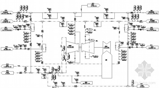 再热燃烧室资料下载-北京某燃气热电联工程主汽再热蒸汽及旁路系统图