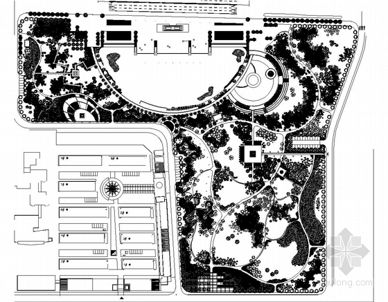 [江苏]城市公园园林绿化工程施工图-绿化图