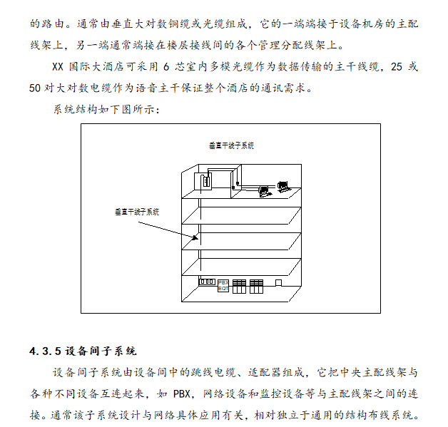 五星级酒店弱电系统工程方案  112页-垂直干线子系统