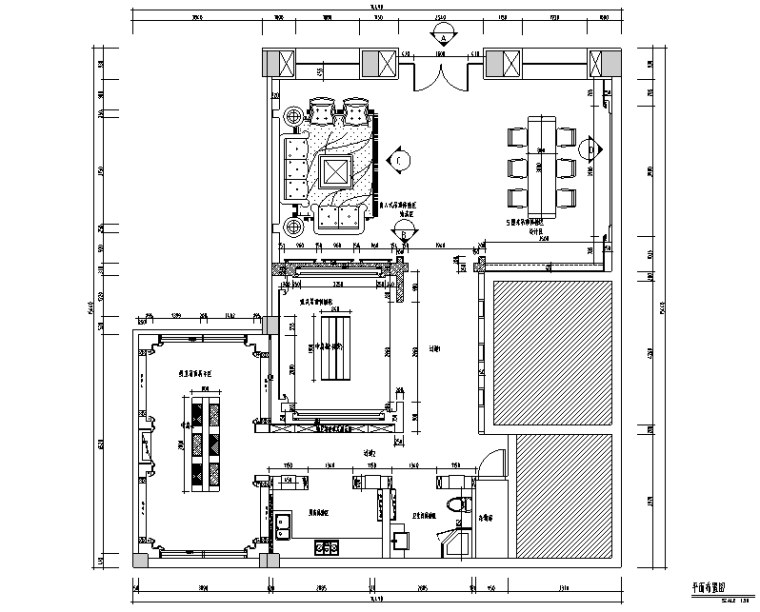 新中式餐厅吊顶效果图资料下载-[浙江]吊顶生活馆设计施工图（附效果图）