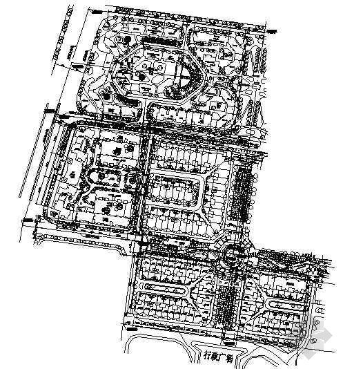 cad小区平面规划图资料下载-某花园小区总平面规划图