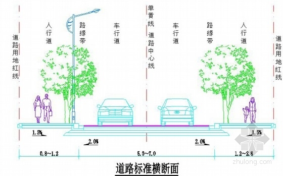 广东城市支路交通工程资料下载-[广东]城市支路加铺罩面路面修复设计图26张（含人行道 交通工程）