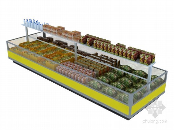 超市中岛柜资料下载-食品中岛柜3D模型下载