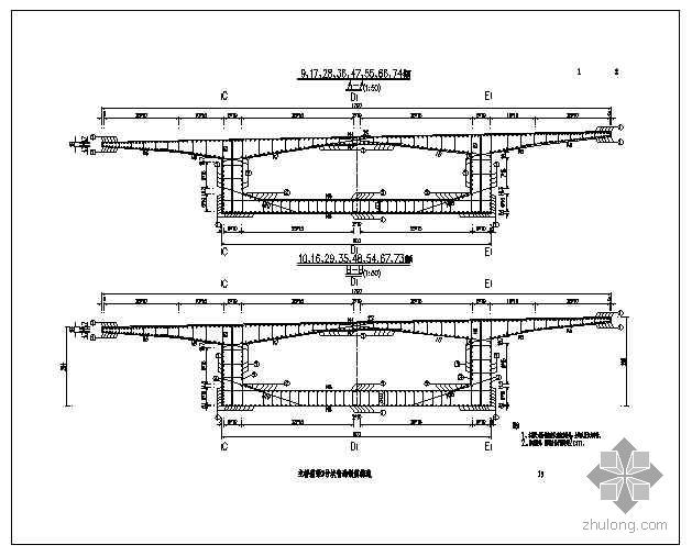 简支箱梁桥施工图设计资料下载-五跨连续梁桥施工图设计