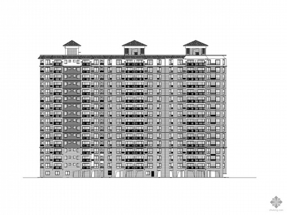 26层住宅楼建筑施工图纸资料下载-[北海]某十六层住宅楼建筑施工图