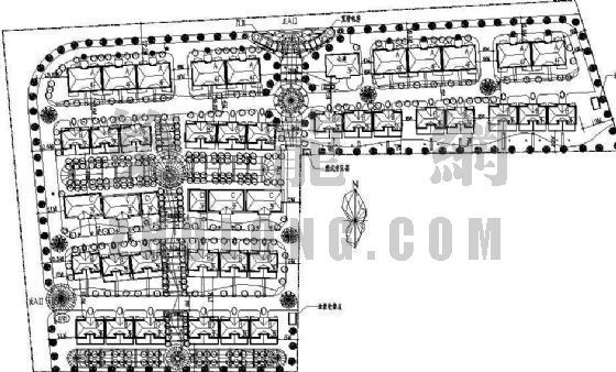4万平米小区规划图资料下载-别墅小区规划图