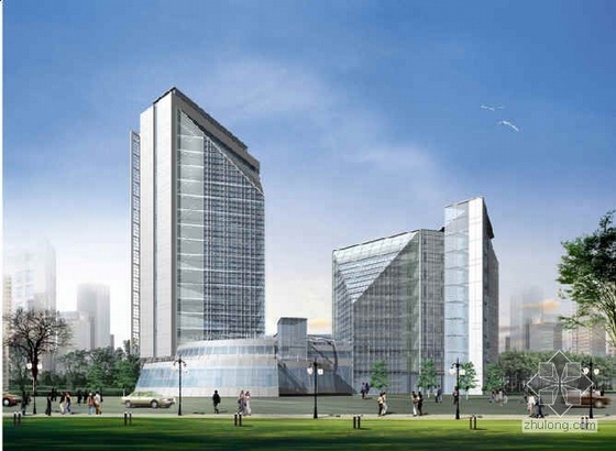 [青岛]某二十层高层研发办公大楼建筑设计方案文本(有效果图)- 