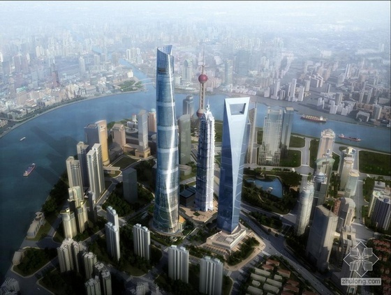 上海超高层大厦给排水设计资料下载-[上海]某超高层办公大厦方案文本