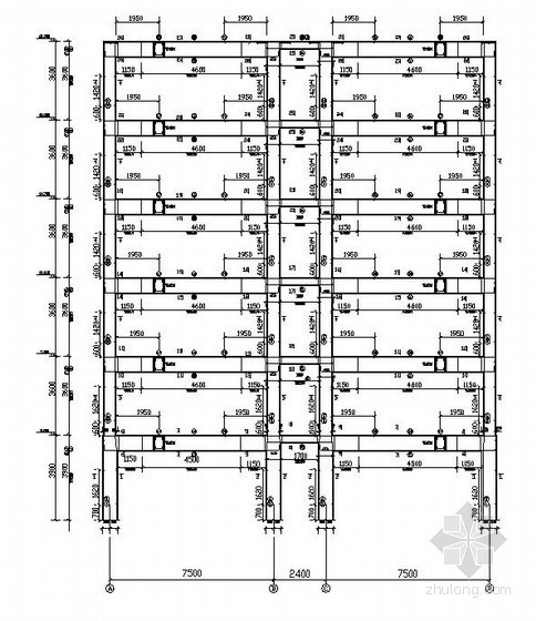 土木工程毕业设计结构图资料下载-[学士]六层框架结构学生宿舍毕业设计（含计算书，建筑、结构图）