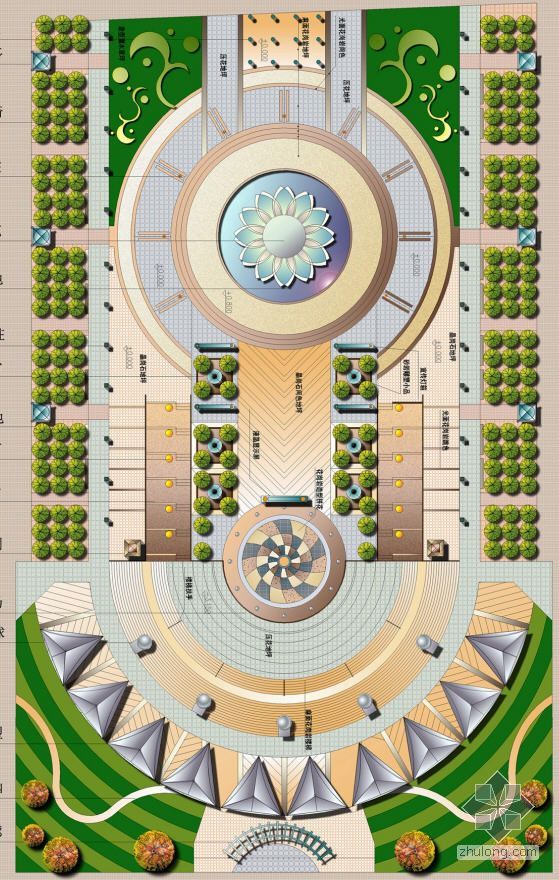 苏州中心广场景观概念方案资料下载-安徽中心广场景观规划方案和效果