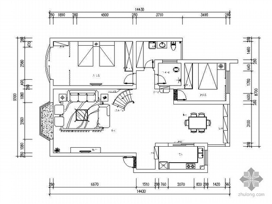室内家居设计图资料下载-复式楼家居设计装修图