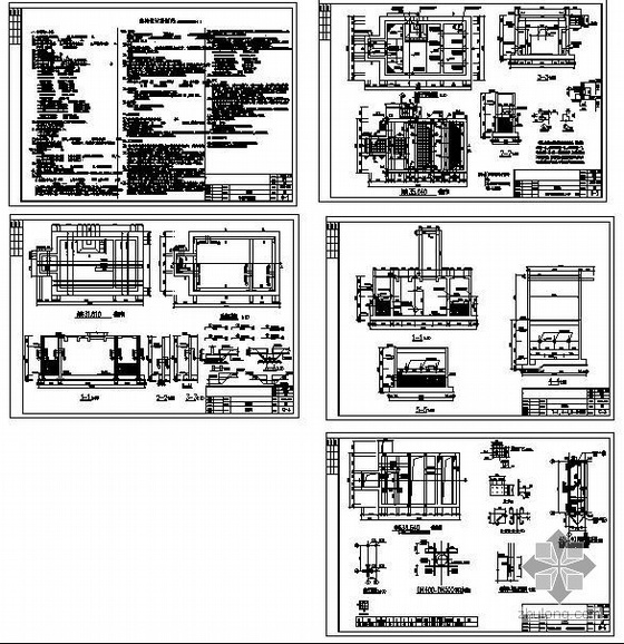 污泥池结构设计图纸dwg资料下载-东莞某污水处理厂污泥泵池结构图