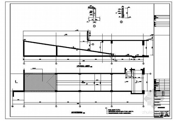 汽车坡道构造做法资料下载-深圳某小区汽车坡道节点构造详图