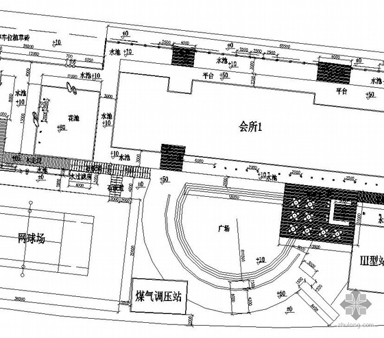 居住区会所cad图资料下载-上海某居住区会所样板区景观设计施工图