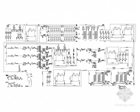 [北京]某热电厂锅炉补给水设备设计图纸（轴测图、安装图）-化学水处理系统图