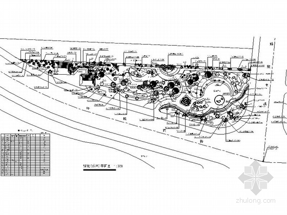 绿化种植平面图资料下载-某公园绿化乔木平面图