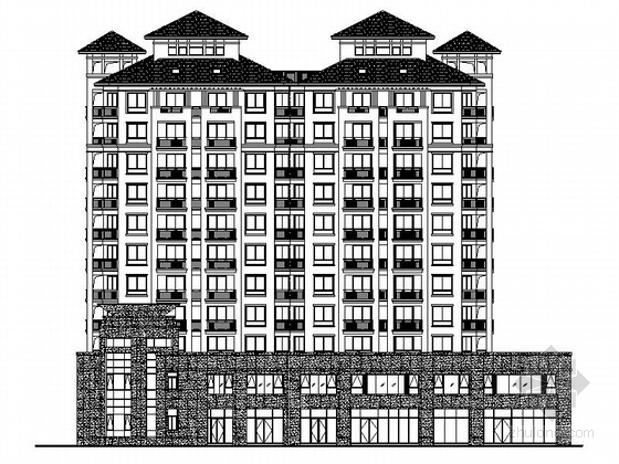 框剪结构住宅施工图资料下载-[广西]高层框剪结构塔式砖瓦屋面住宅建筑施工图