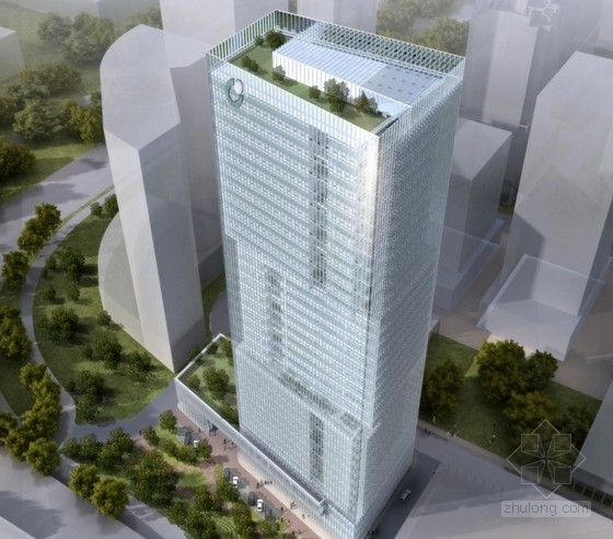 150米超高层办公楼模型资料下载-[深圳]某31层自用办公楼建筑方案文本（150米）