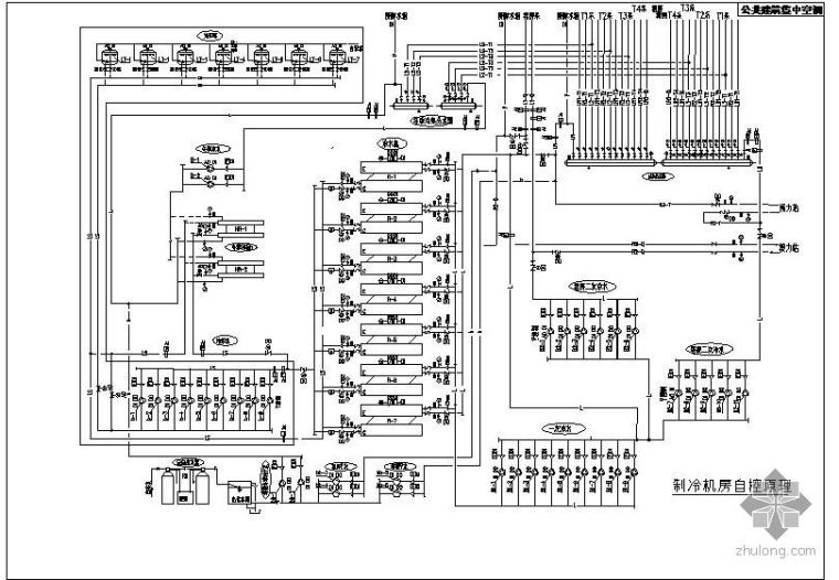 制冷机房工艺管道资料下载-制冷机房自控原理图