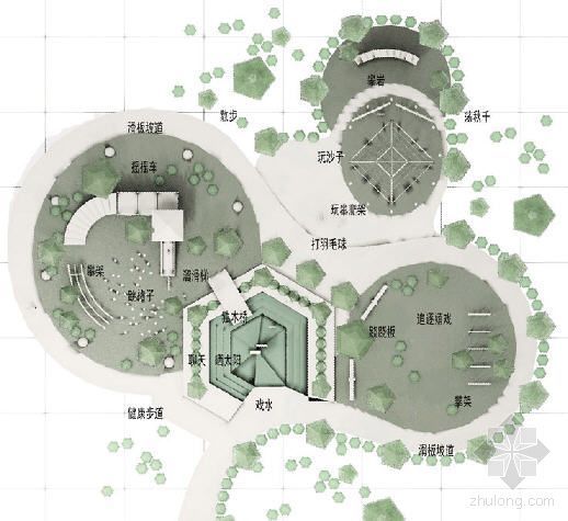 室外儿童乐园景观设计资料下载-[大赛作品]儿童游戏广场设计方案
