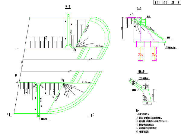 九江长江公路大桥北引道工程竣工图728张-埋置式桥台锥坡、台前铺砌示意图.jpg